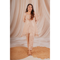 Blush Pink Tissue Blend Embellished Coord Set
