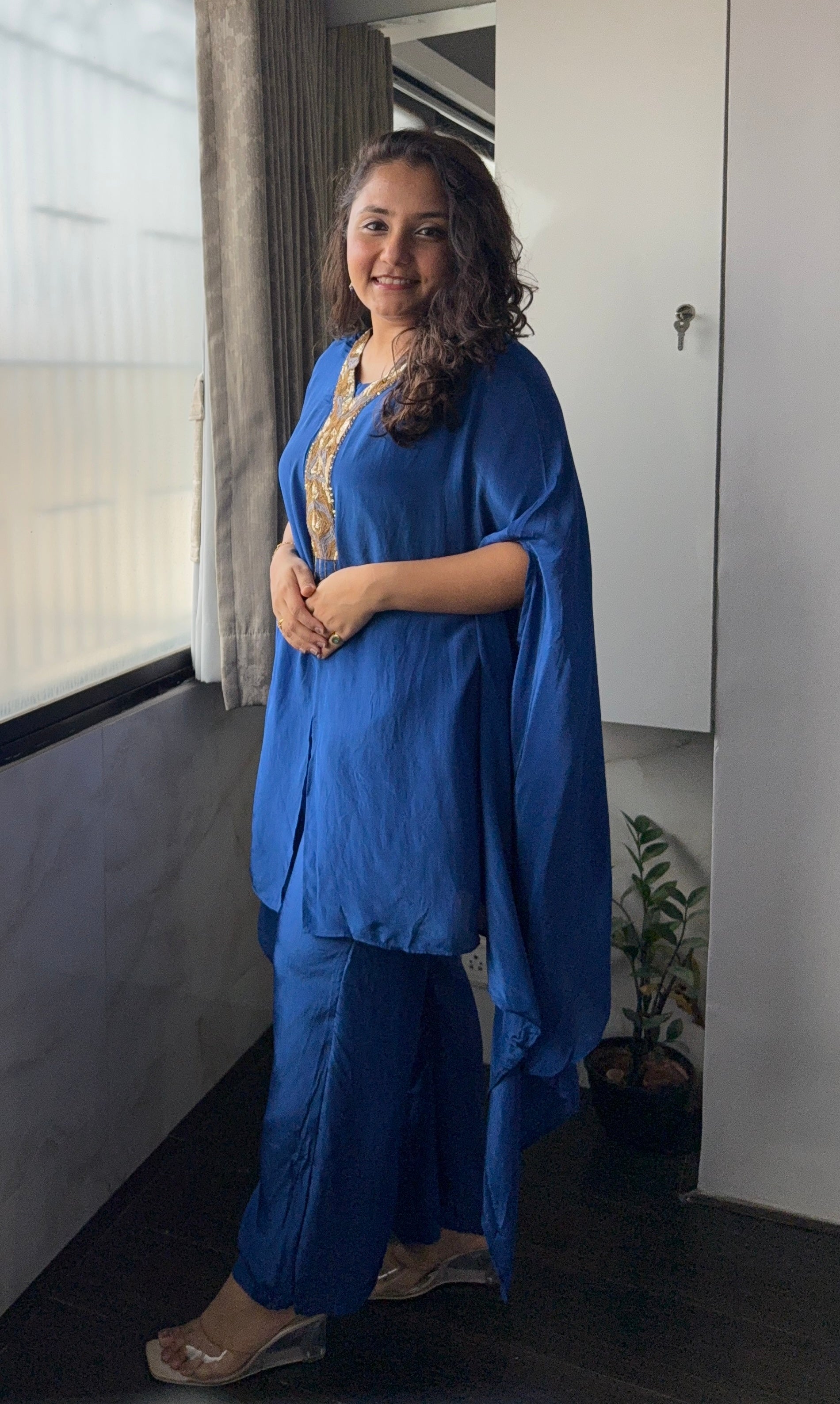 Royal Blue Embellished Coord Set