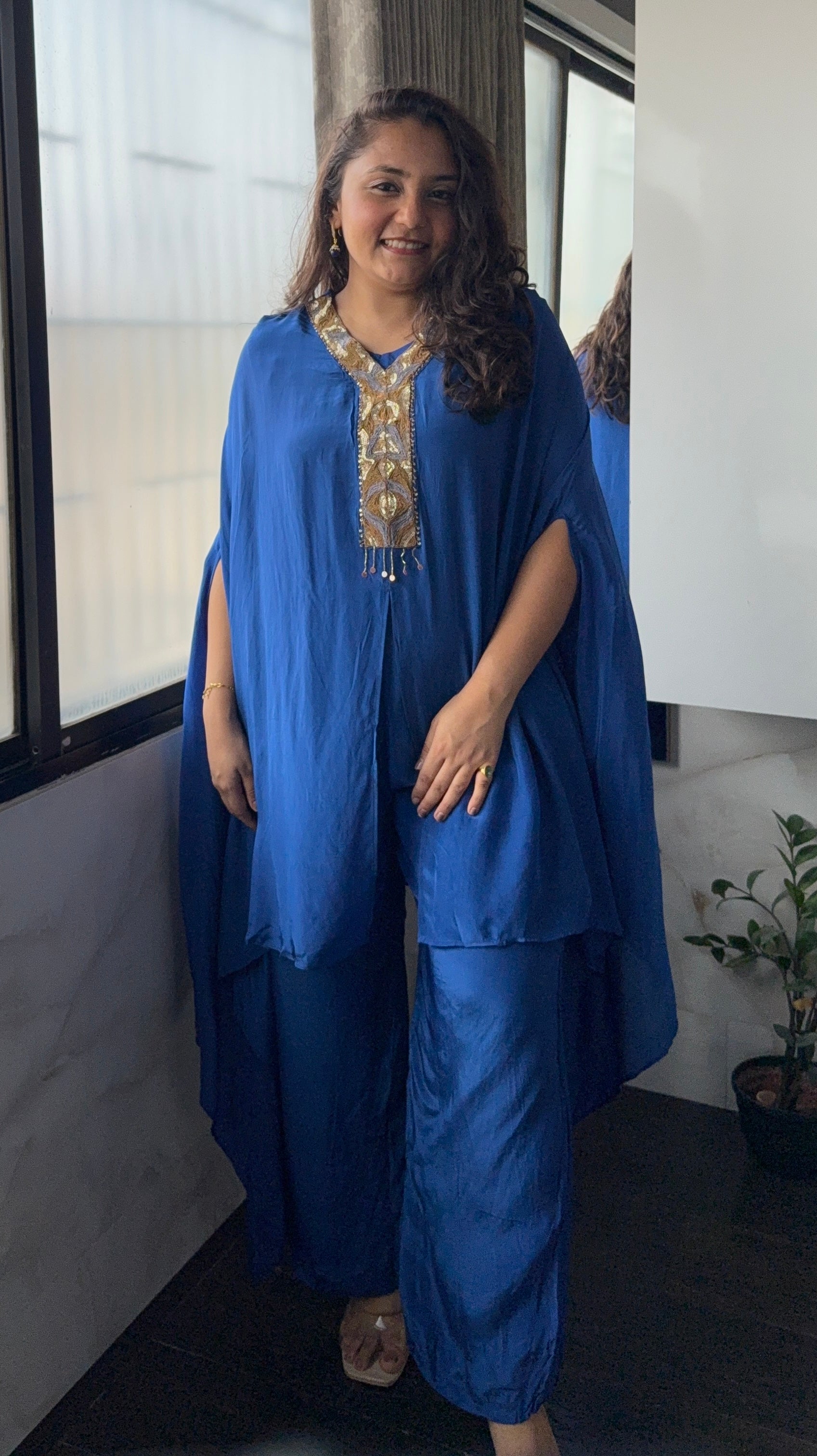 Royal Blue Embellished Coord Set