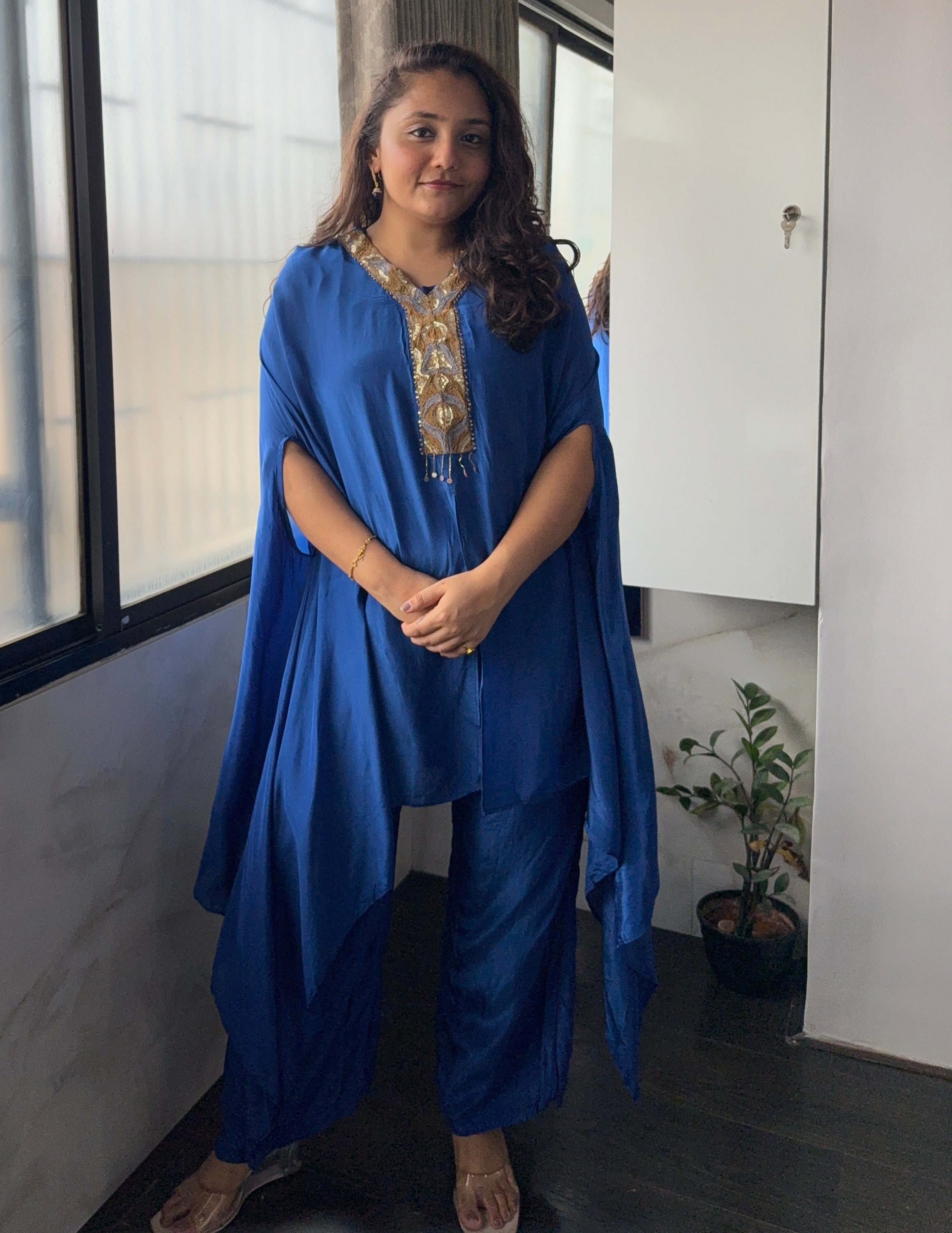 Royal Blue Embellished Coord Set