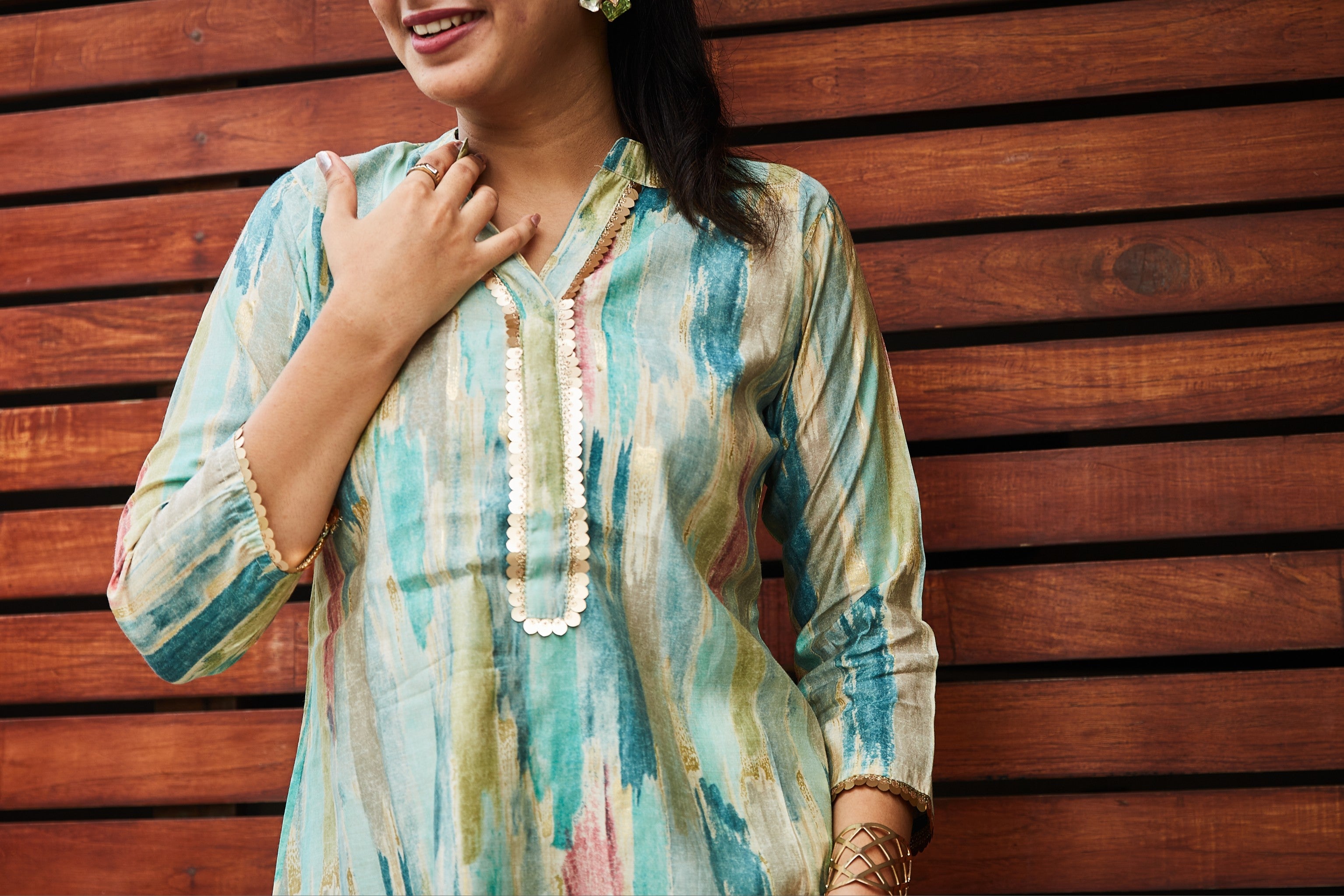 Multicolour Abstract Printed Coord Set